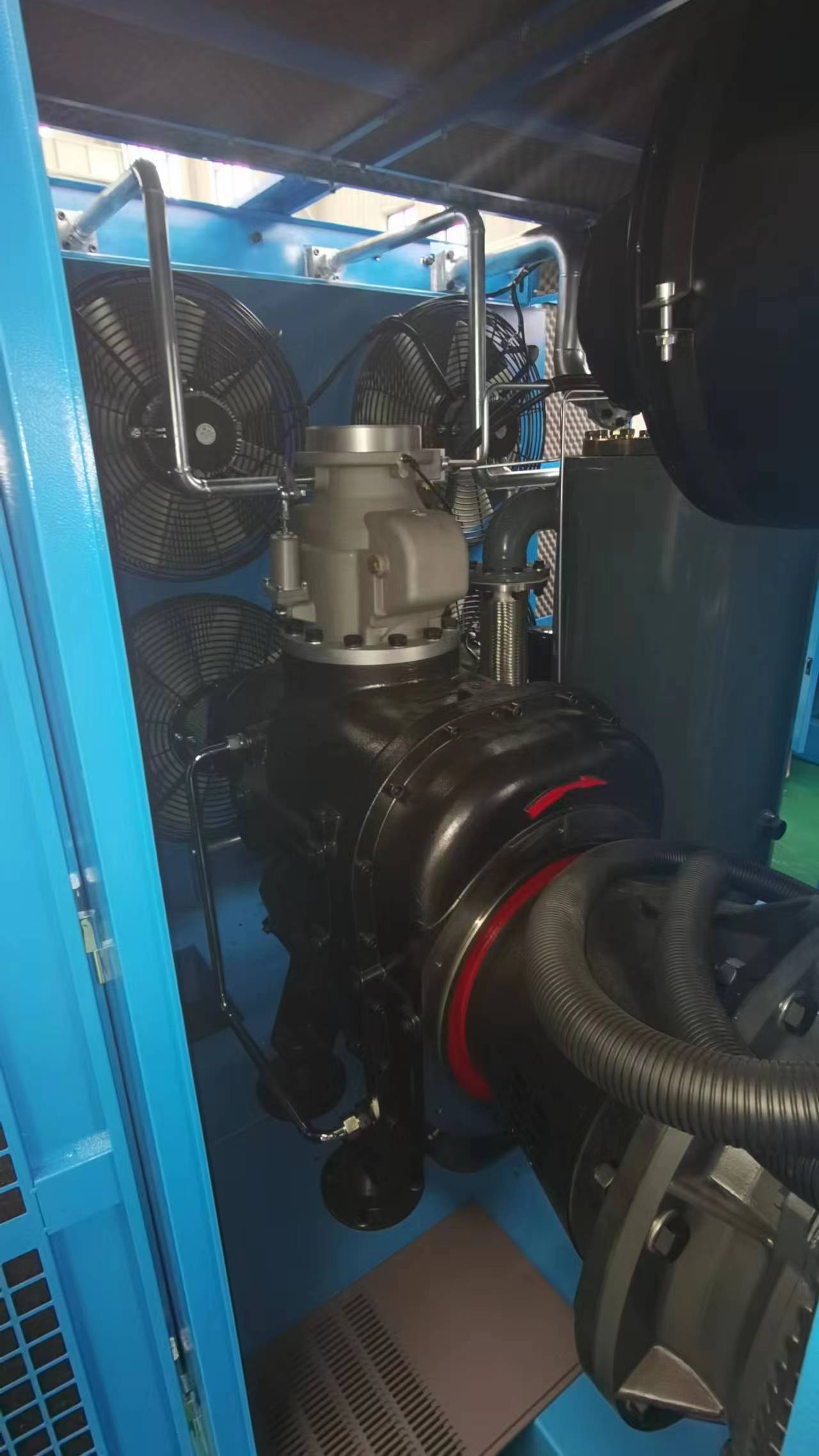 Double stage screw air compressor